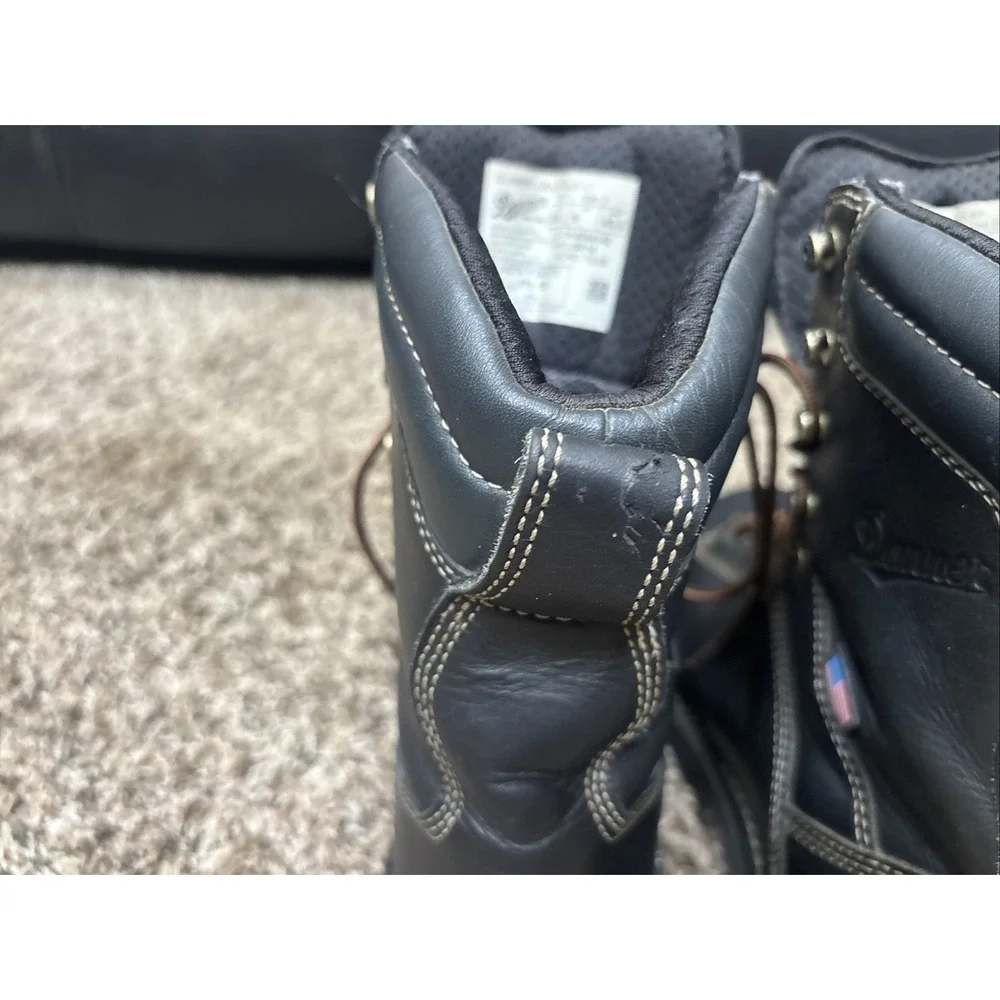 Danner Quarry USA‎ Gore-Tex Work Boots Men's 9.5 Black Vibram EH Safety Made USA